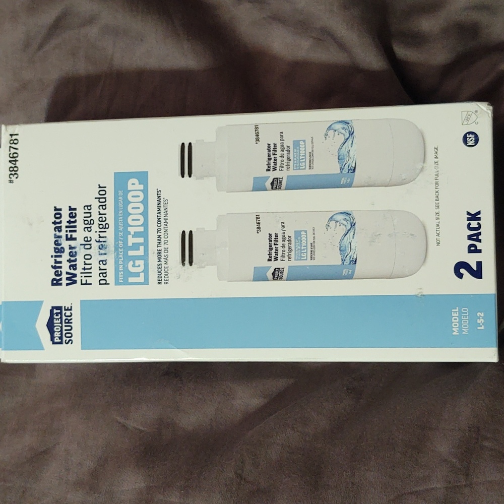 LG LT1000P Refrigerator Water Filter replacement x2.  Two Filters - Pjt Source